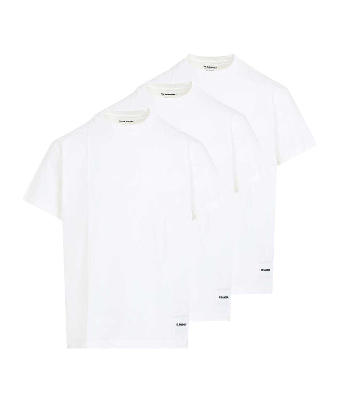 JIL SANDER Белая хлопковая футболка, фото 1