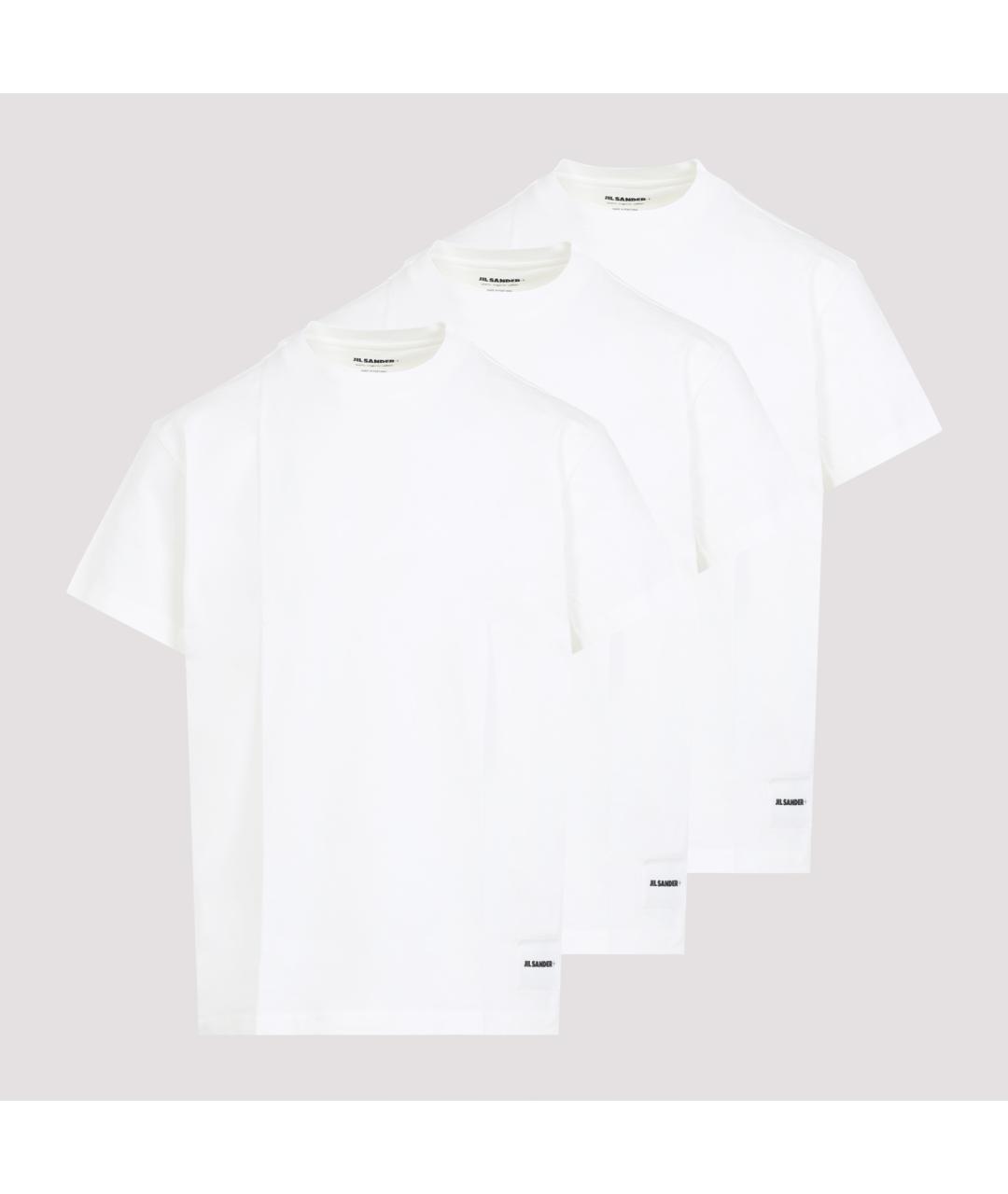 JIL SANDER Белая хлопковая футболка, фото 2
