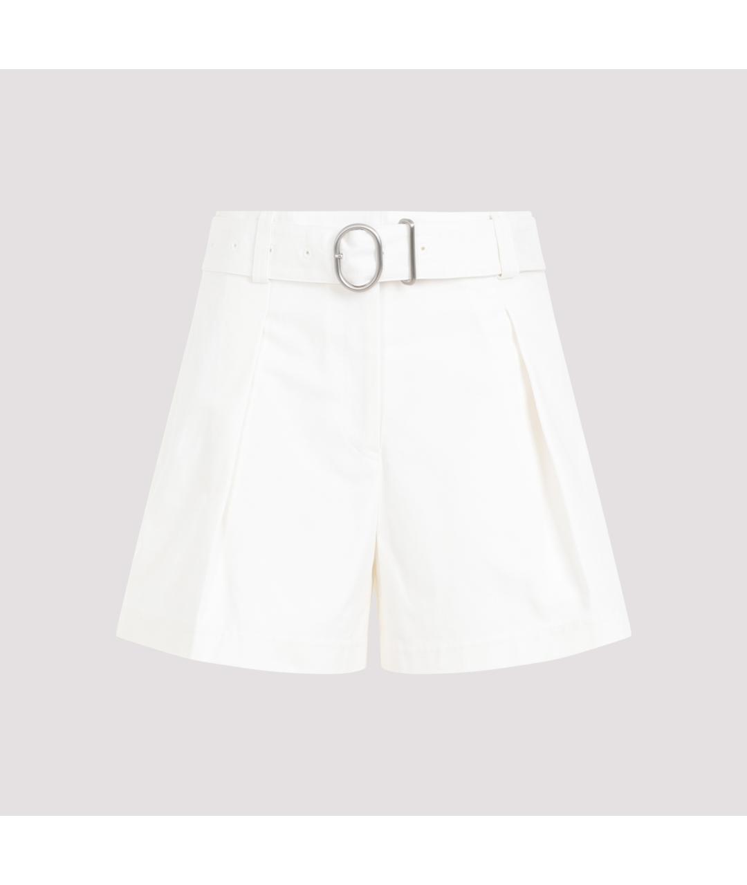 JIL SANDER Белые хлопковые шорты, фото 2