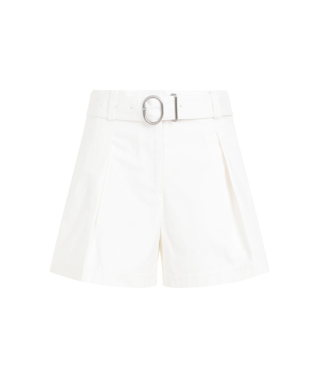 JIL SANDER Белые хлопковые шорты, фото 1