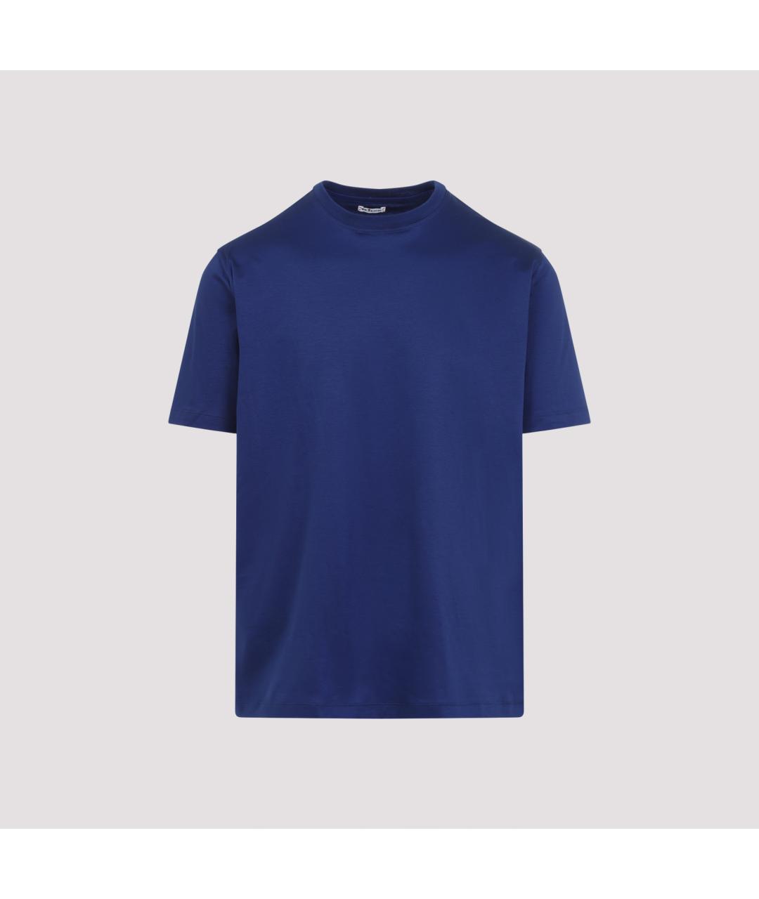 KITON Синяя хлопковая футболка, фото 3
