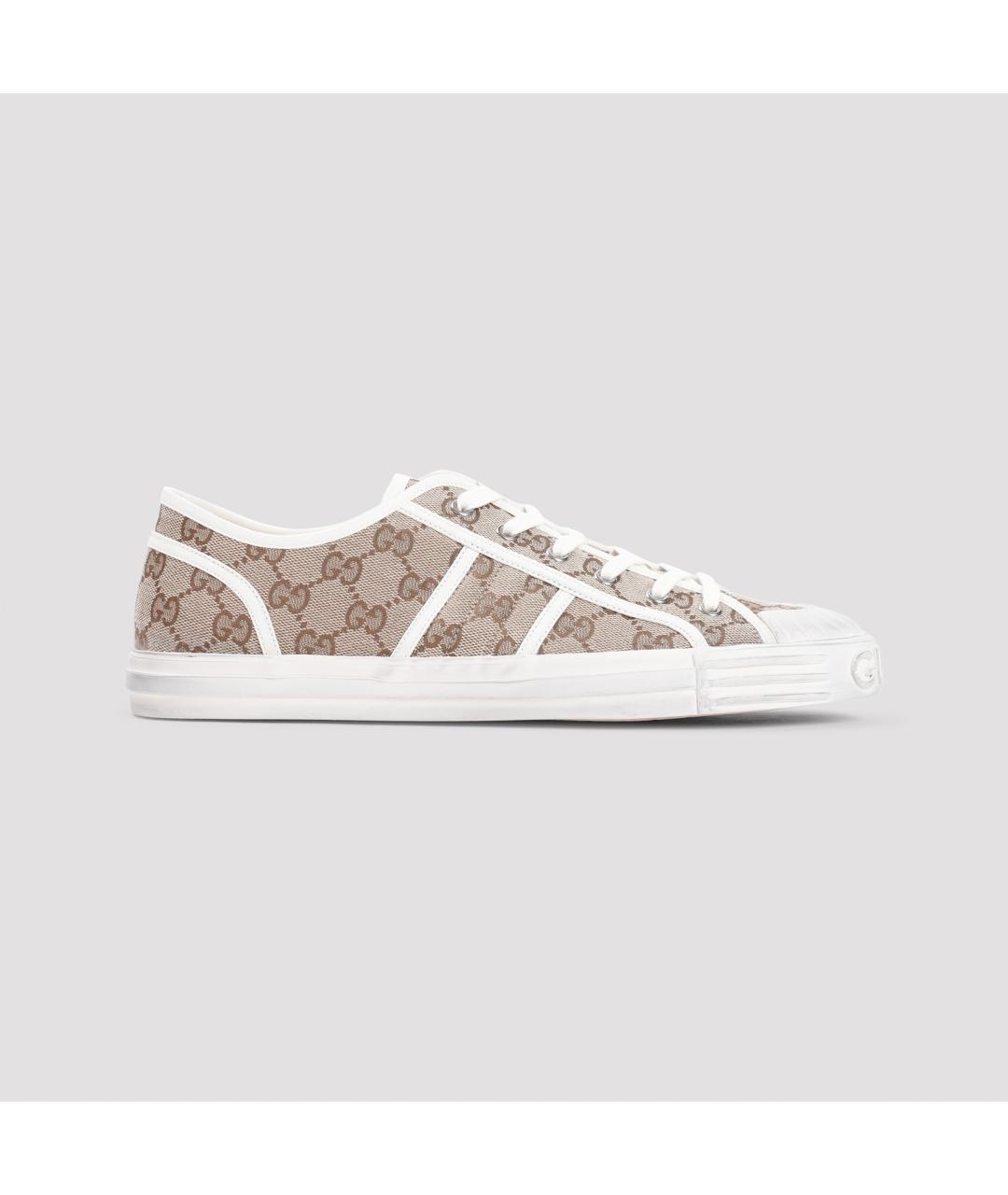 GUCCI Бежевые низкие кроссовки / кеды, фото 3