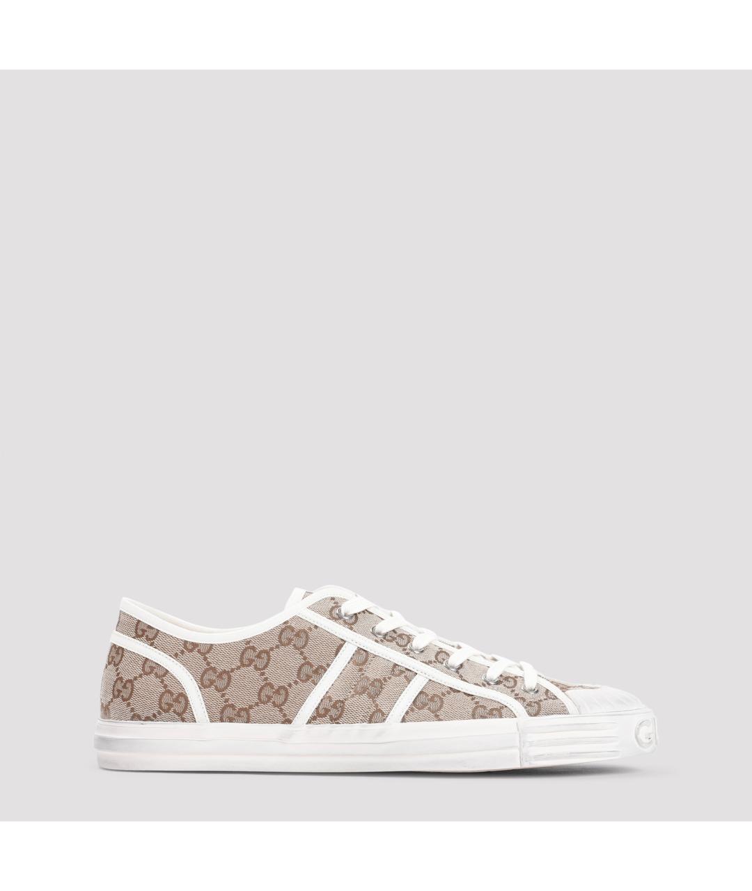 GUCCI Бежевые низкие кроссовки / кеды, фото 2