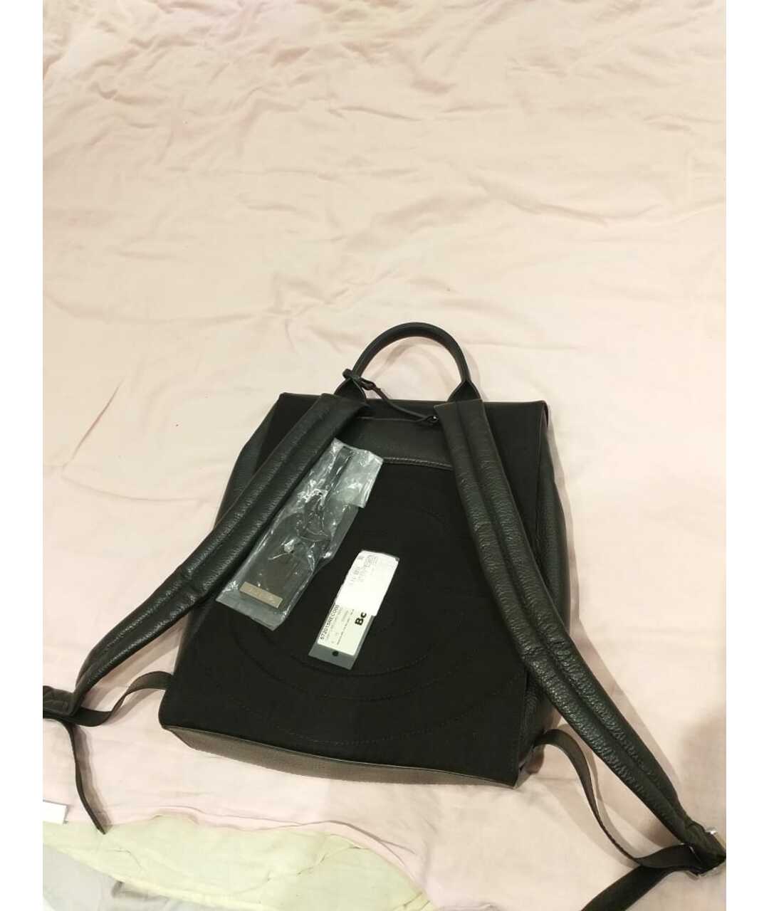 BALDININI Черный кожаный рюкзак, фото 3