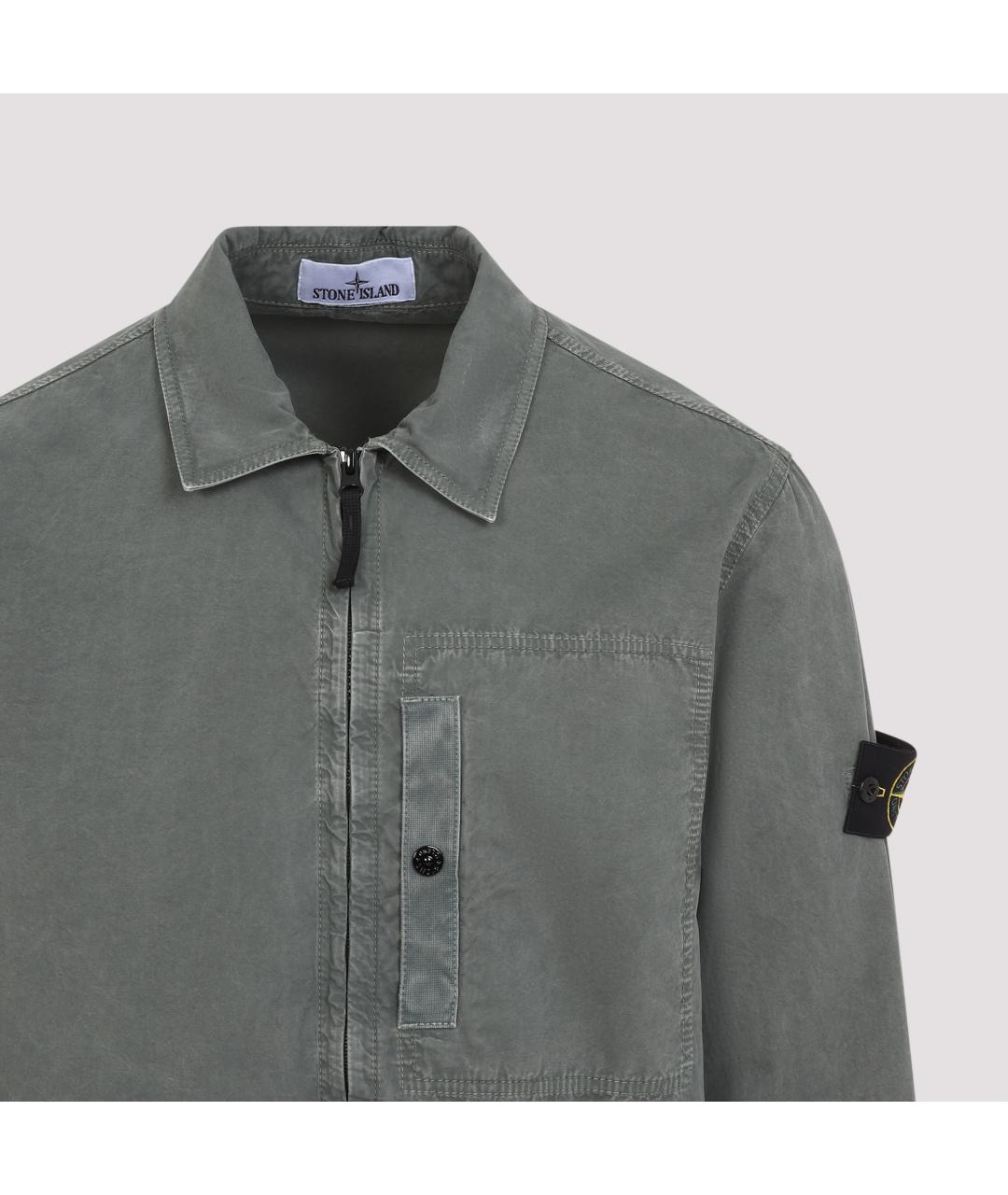 STONE ISLAND Зеленая хлопковая куртка, фото 5