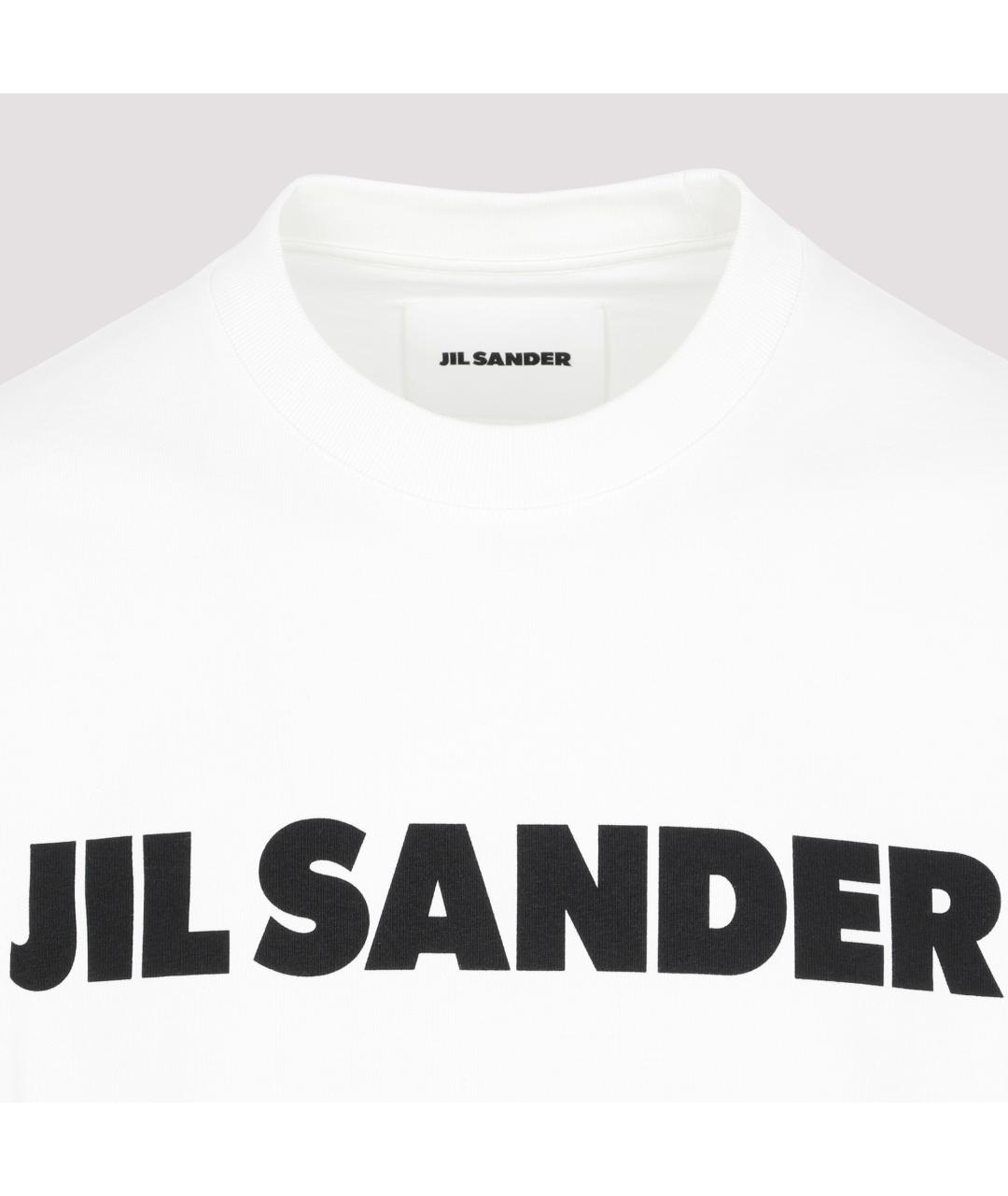 JIL SANDER Белая хлопковая футболка, фото 6