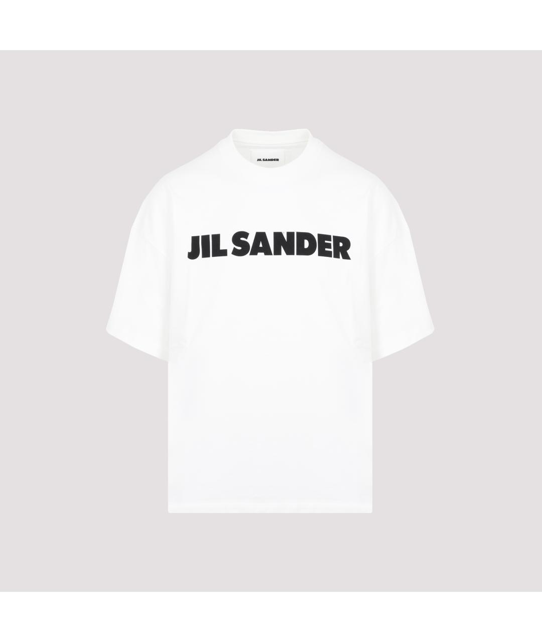 JIL SANDER Белая хлопковая футболка, фото 3