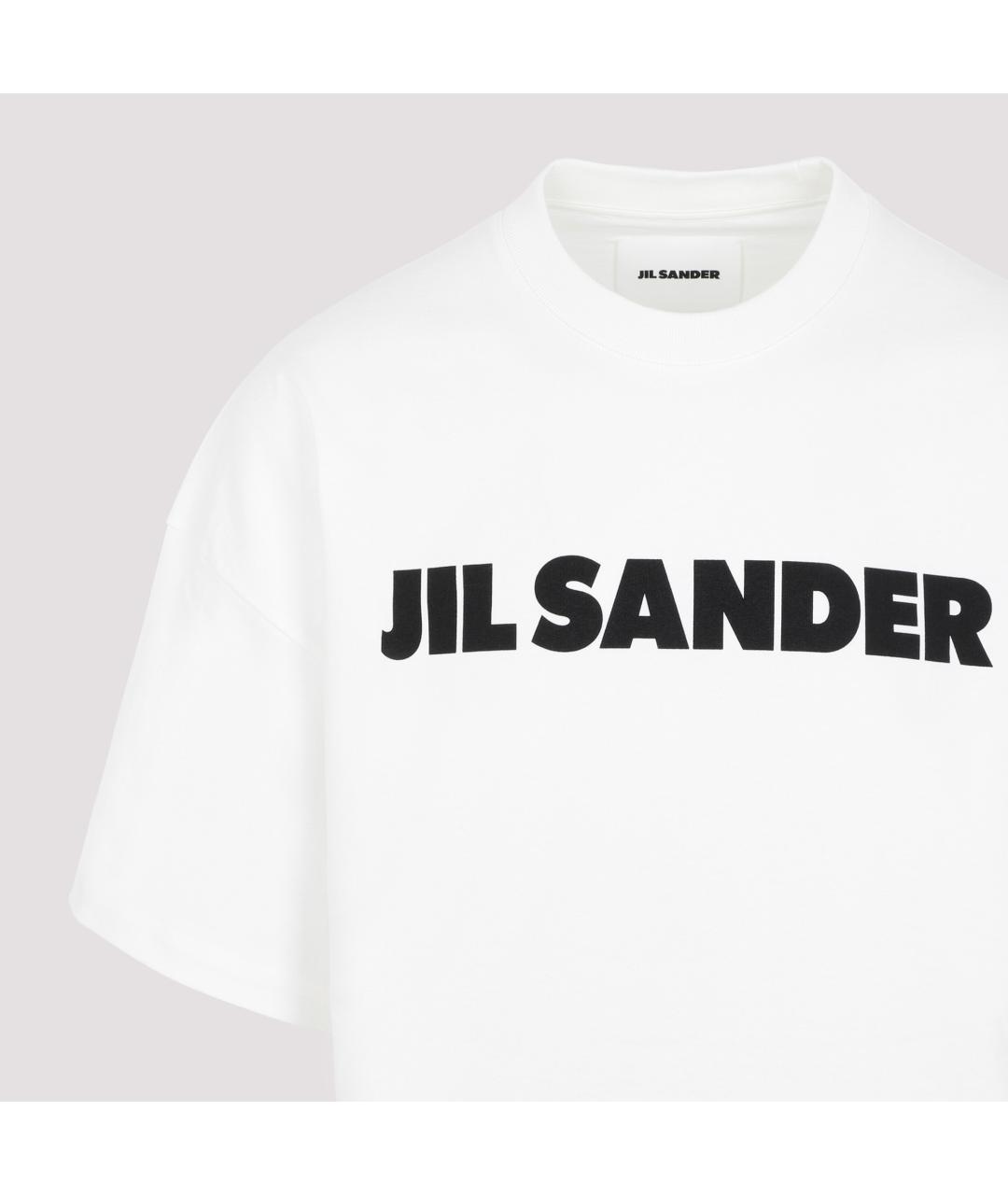 JIL SANDER Белая хлопковая футболка, фото 5