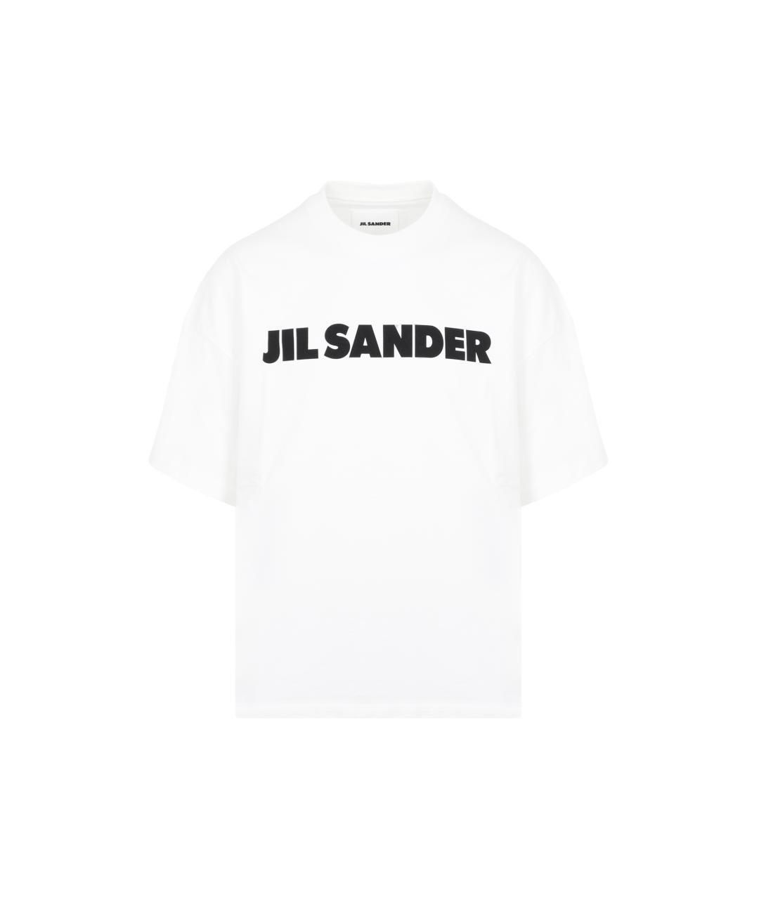 JIL SANDER Белая хлопковая футболка, фото 1