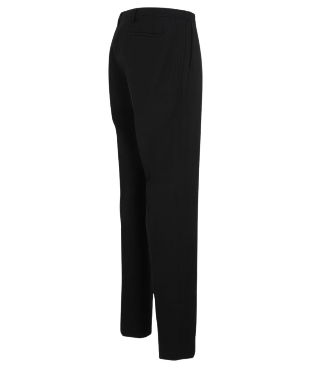 LANVIN Черные шерстяные повседневные брюки, фото 3