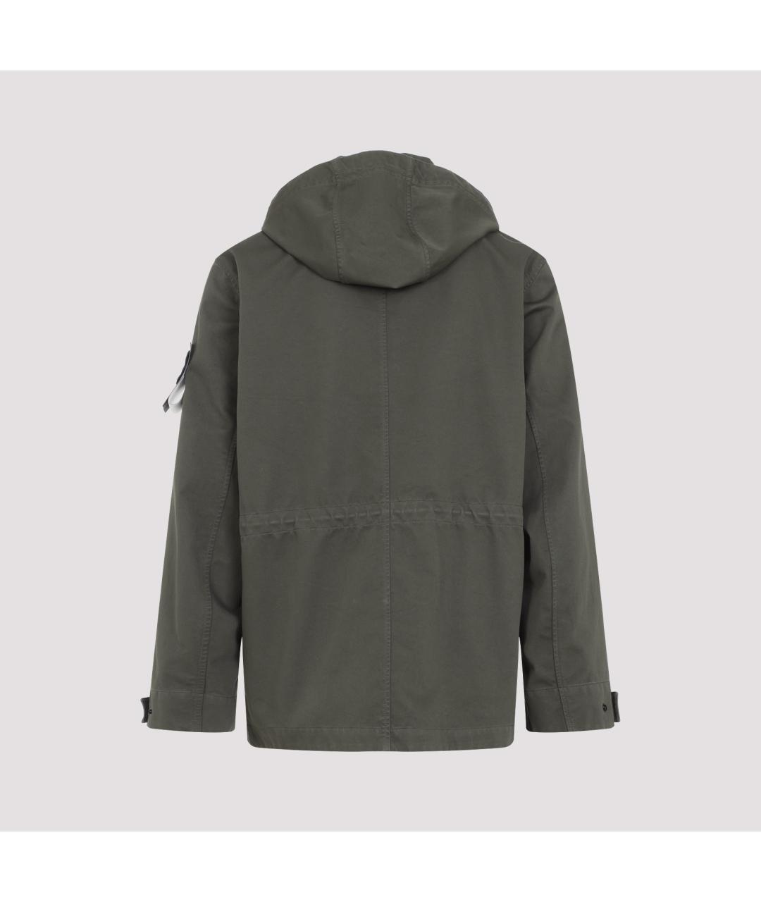 STONE ISLAND Хаки хлопковая куртка, фото 4