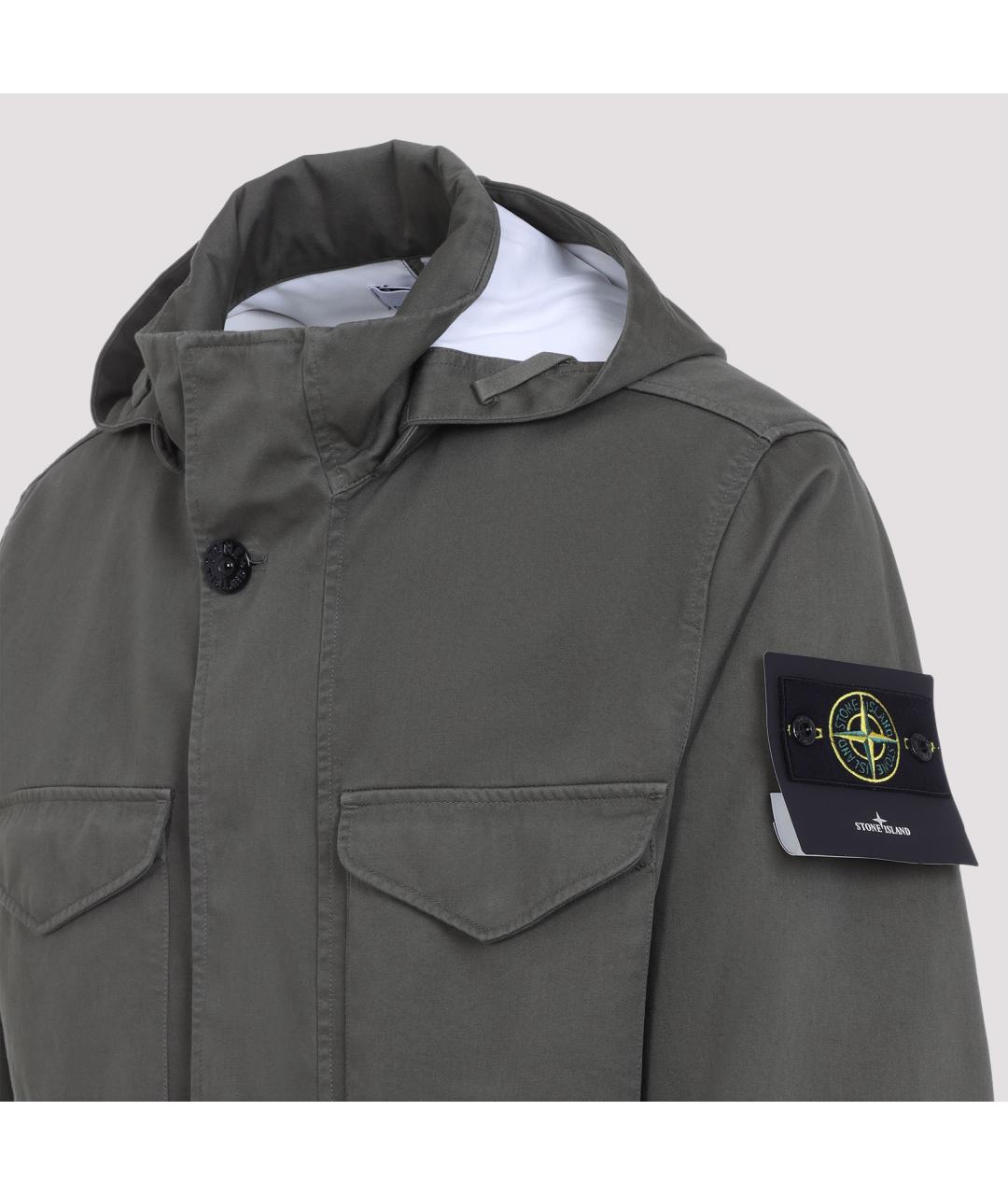 STONE ISLAND Хаки хлопковая куртка, фото 6