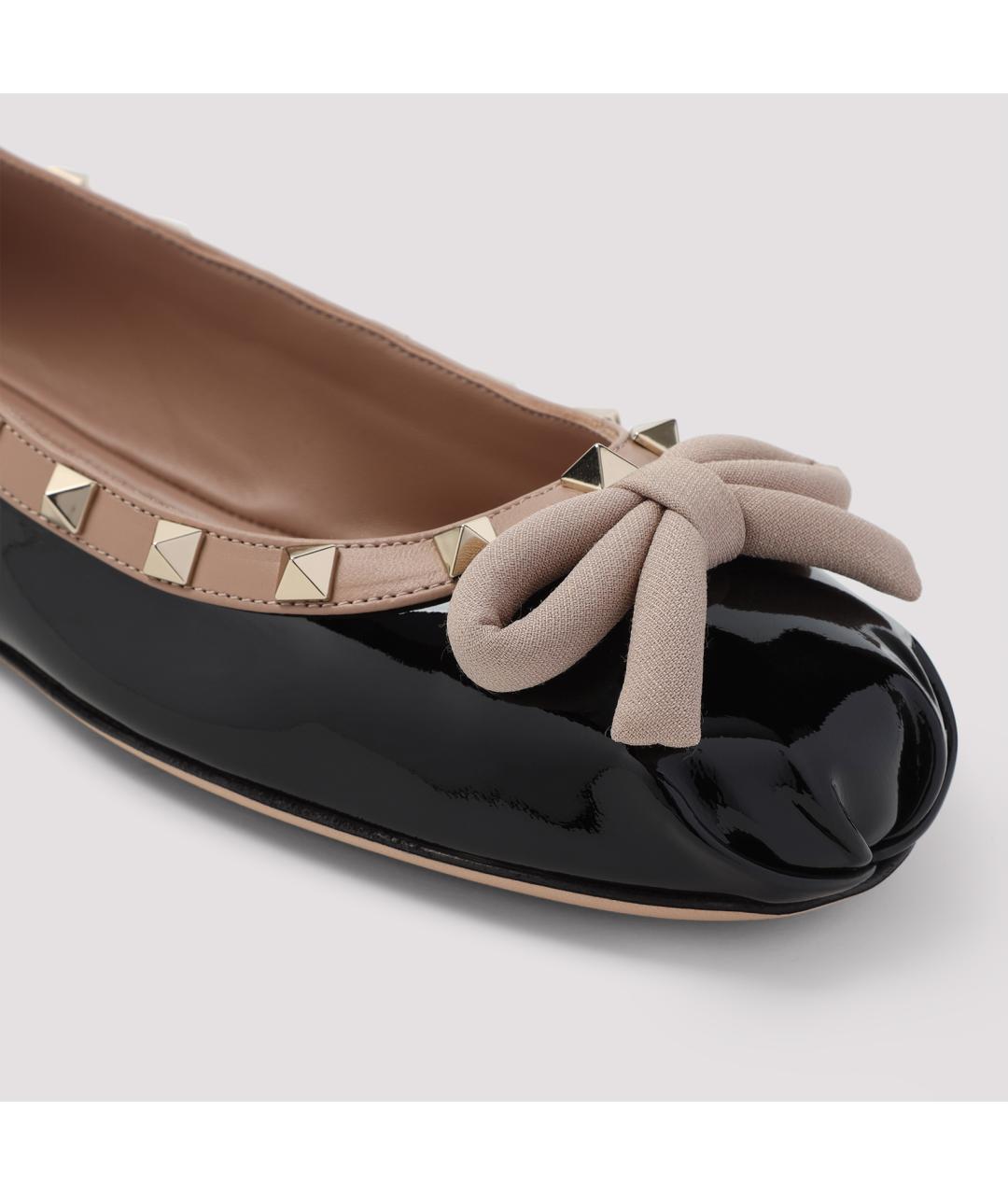VALENTINO Черные кожаные балетки, фото 6