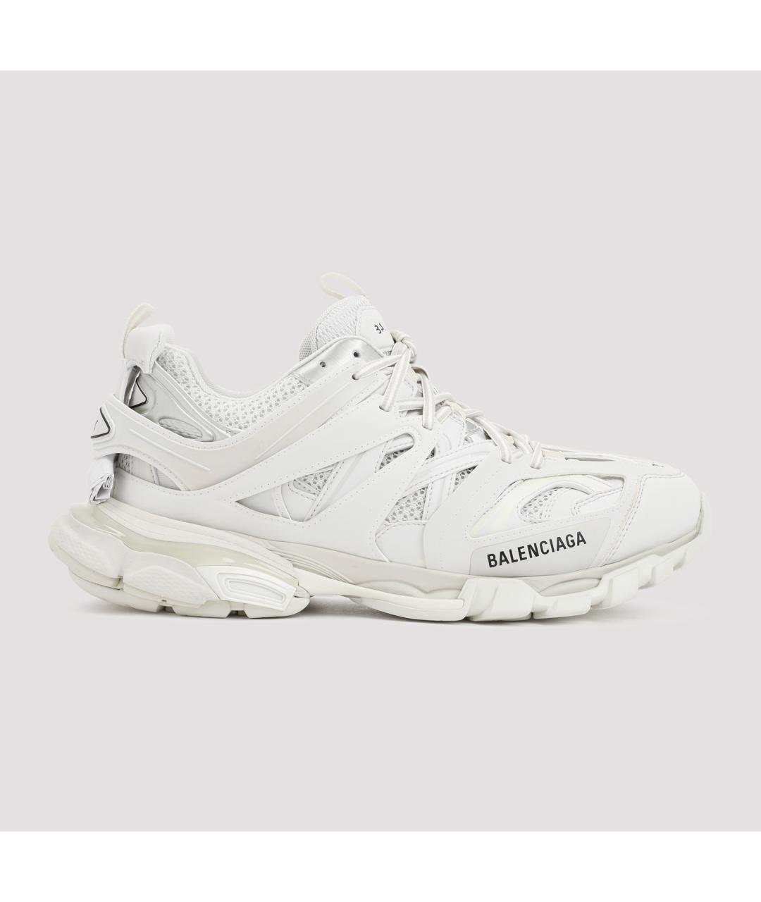 BALENCIAGA Белые синтетические низкие кроссовки / кеды, фото 3