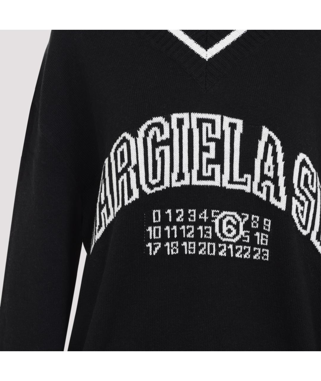 MM6 MAISON MARGIELA Черный хлопковый джемпер / свитер, фото 5