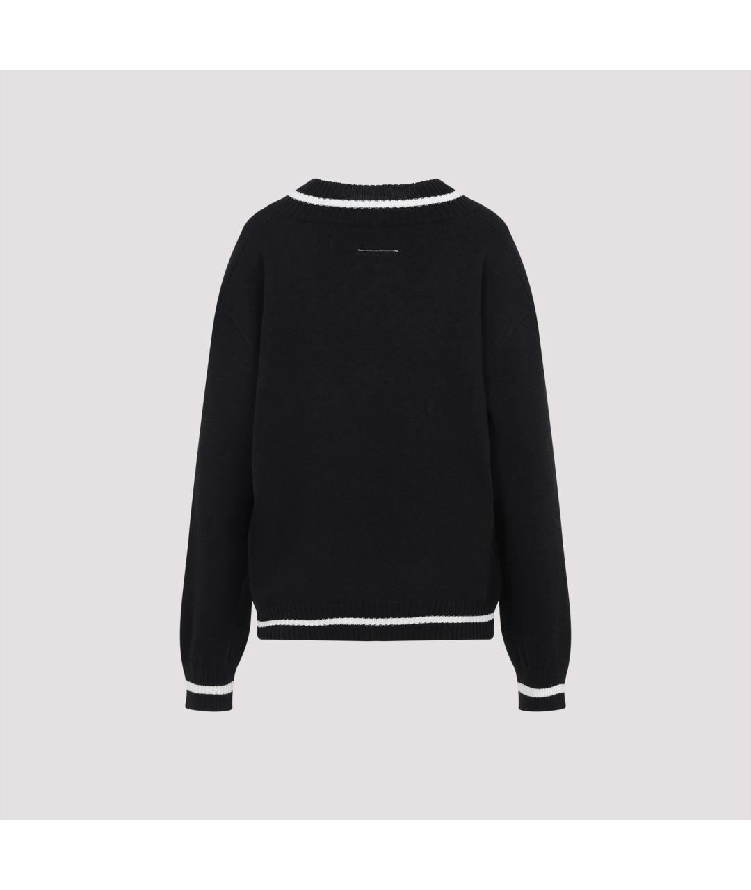 MM6 MAISON MARGIELA Черный хлопковый джемпер / свитер, фото 4