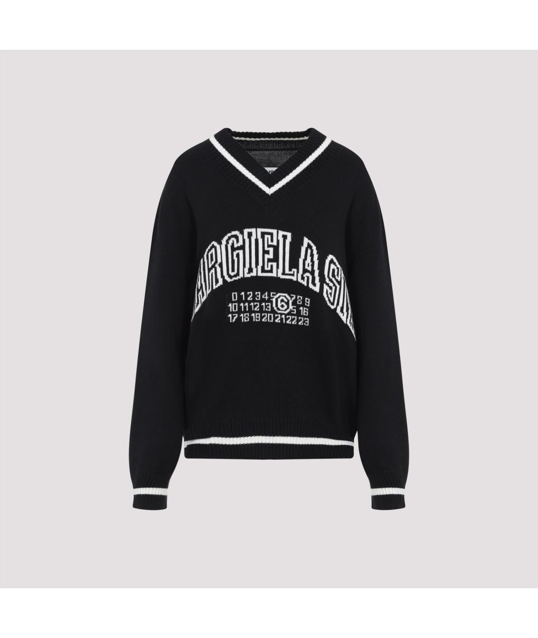 MM6 MAISON MARGIELA Черный хлопковый джемпер / свитер, фото 2