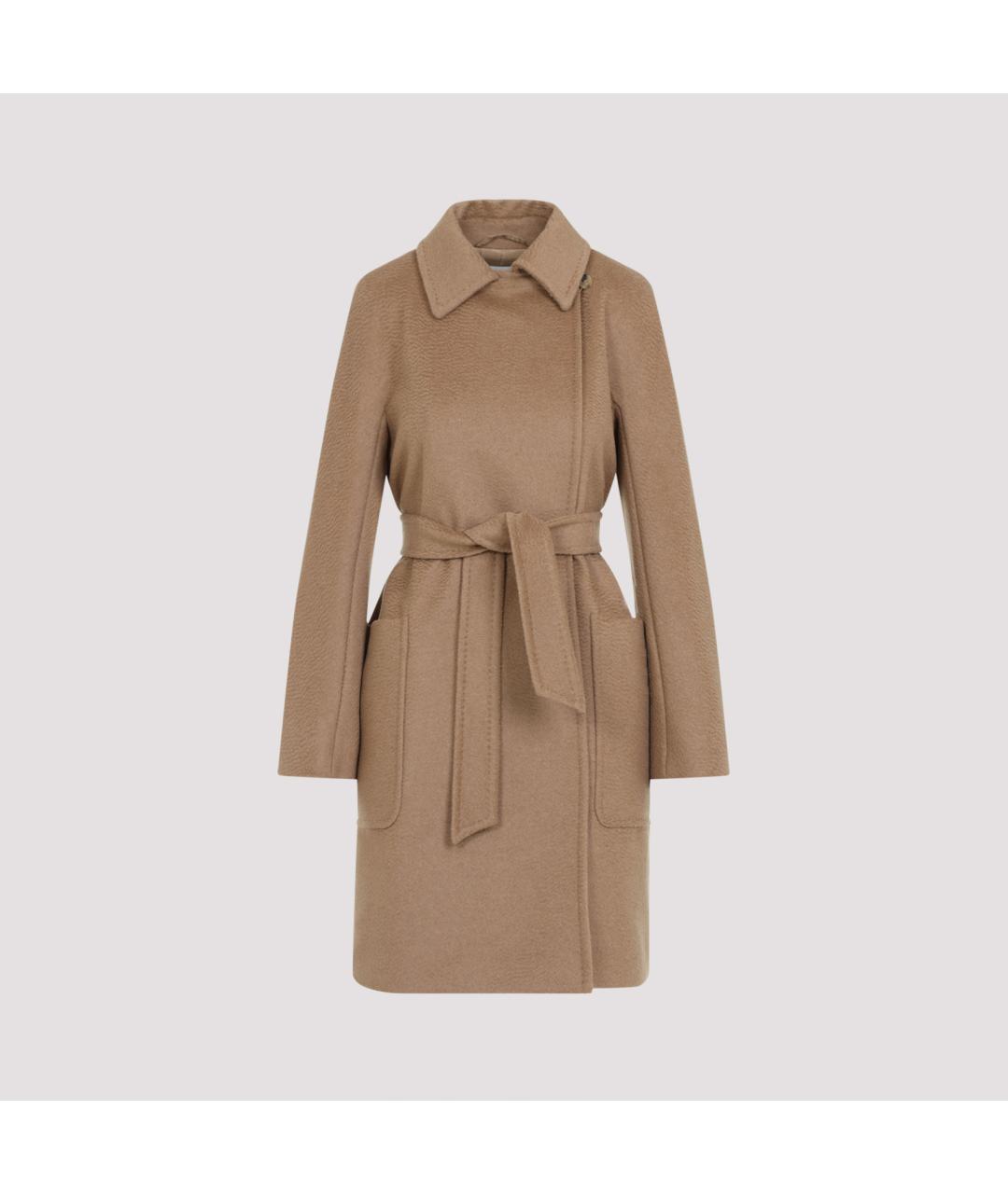 MAX MARA Бежевое шерстяное пальто, фото 4
