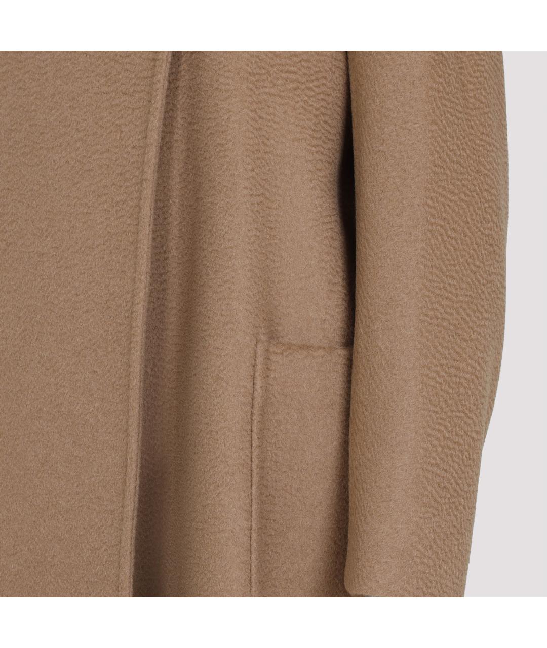 MAX MARA Бежевое шерстяное пальто, фото 7
