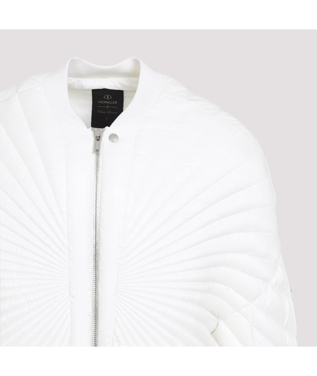 MONCLER Белый полиэстеровый пуховик, фото 6