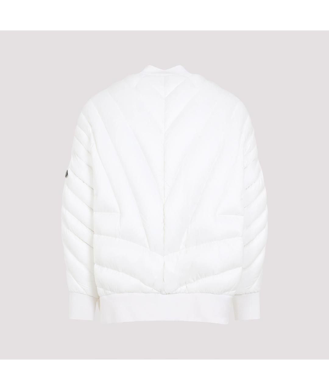 MONCLER Белый полиэстеровый пуховик, фото 4