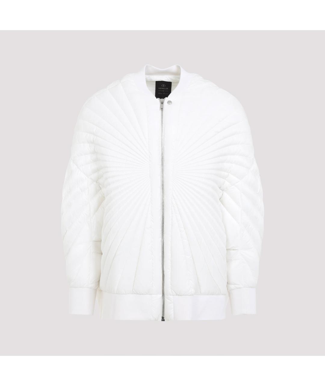 MONCLER Белый полиэстеровый пуховик, фото 2