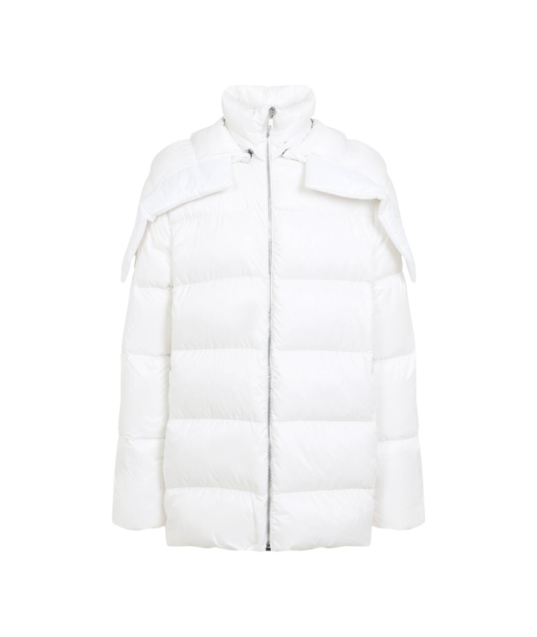 MONCLER Белый полиэстеровый пуховик, фото 1