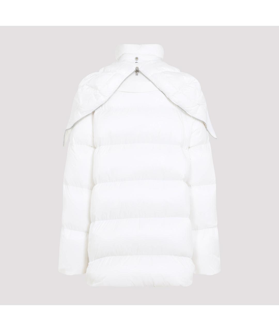 MONCLER Белый полиэстеровый пуховик, фото 4