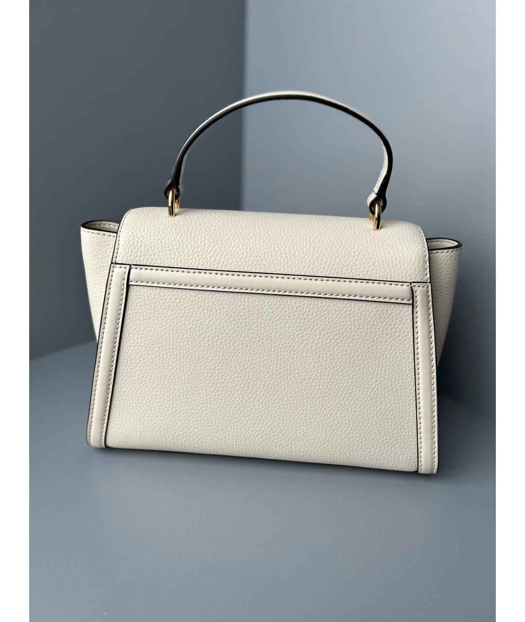 MICHAEL KORS Белая кожаная сумка через плечо, фото 3