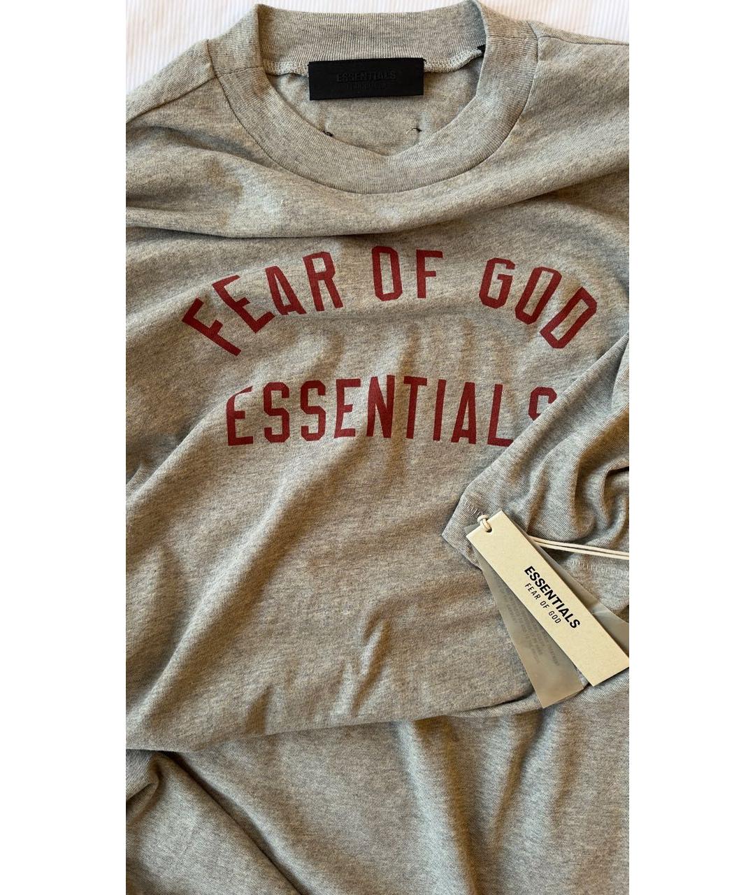 FEAR OF GOD ESSENTIALS Серое хлопковое повседневное платье, фото 3