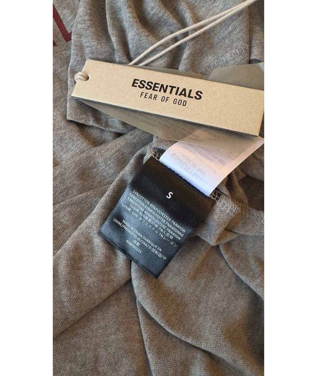 FEAR OF GOD ESSENTIALS Серое хлопковое повседневное платье, фото 4