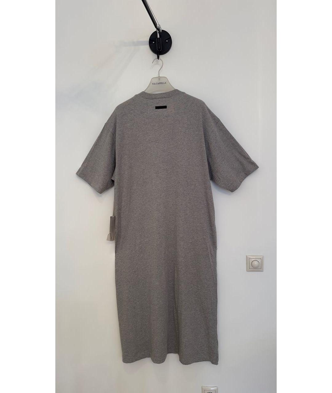 FEAR OF GOD ESSENTIALS Серое хлопковое повседневное платье, фото 2