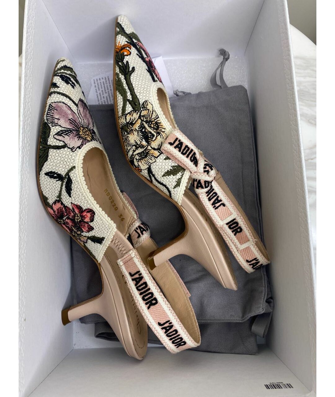 CHRISTIAN DIOR Мульти текстильные туфли, фото 5