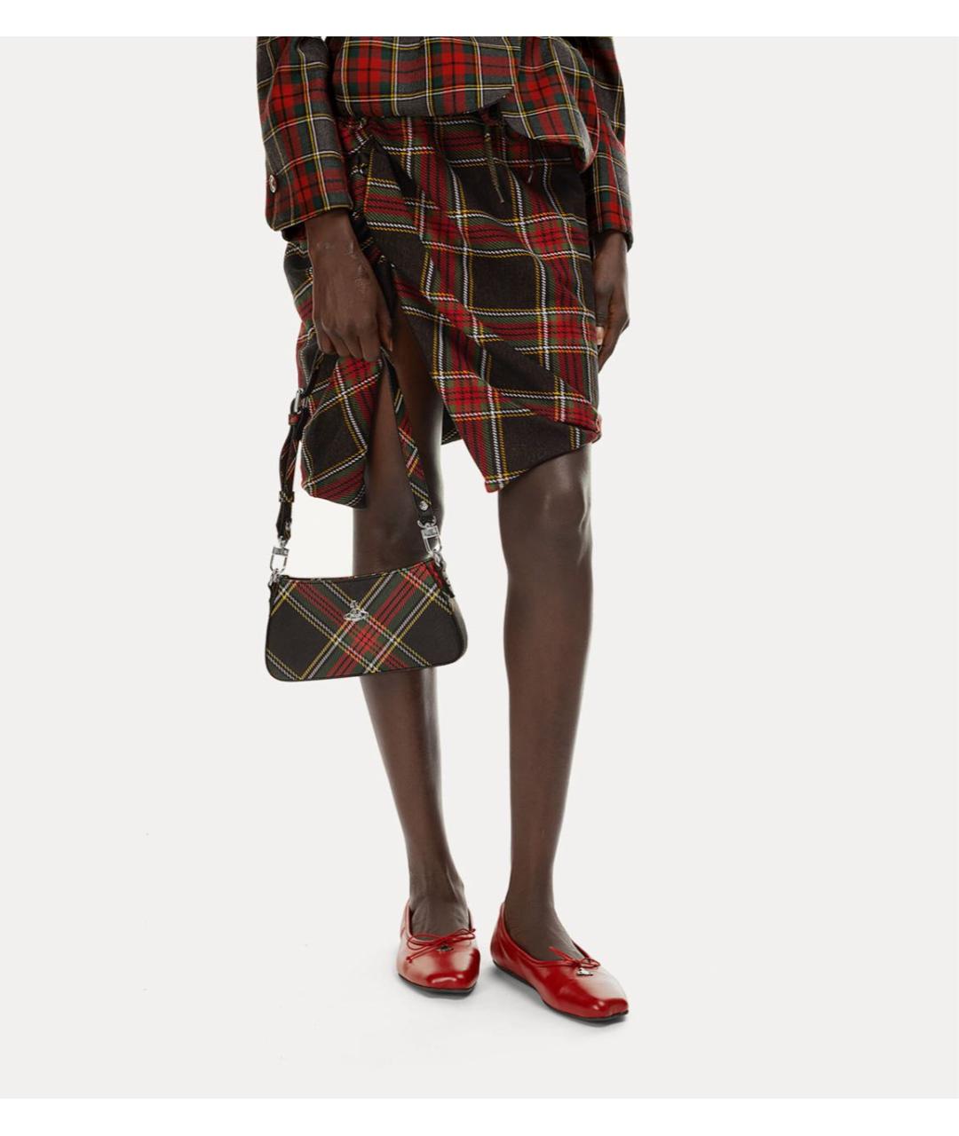VIVIENNE WESTWOOD Бордовая хлопковая сумка с короткими ручками, фото 2