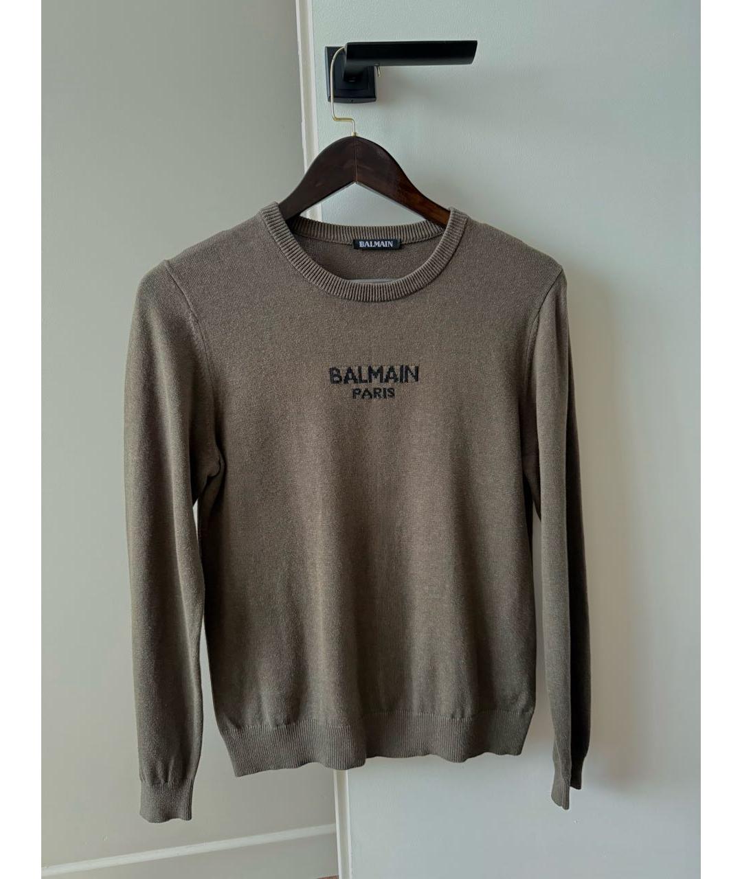 BALMAIN Хаки джемпер / свитер, фото 4