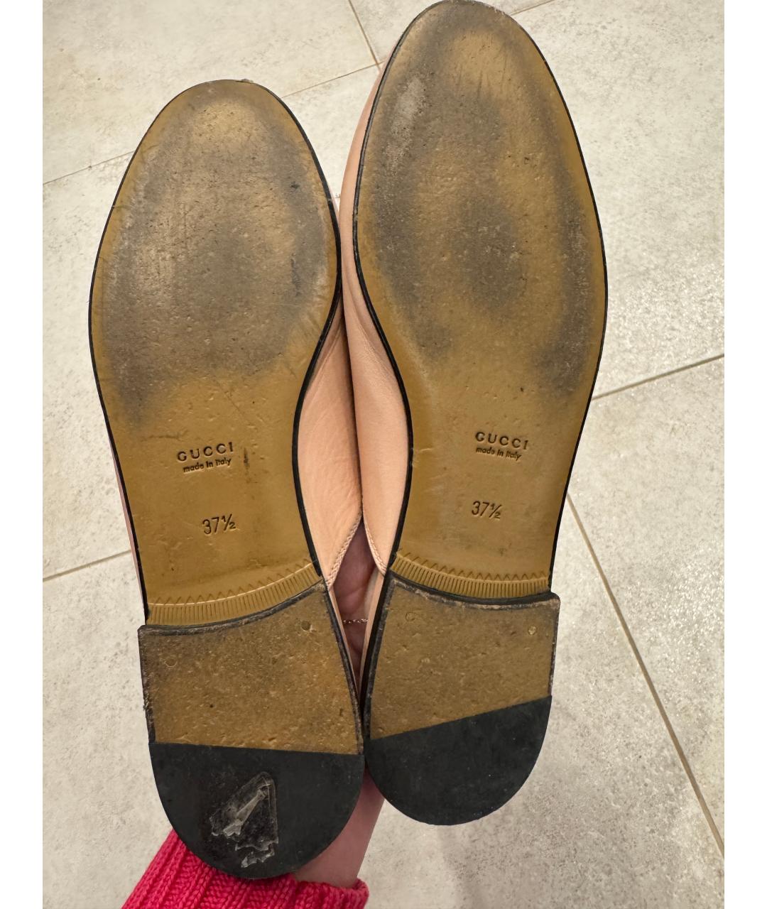 GUCCI Розовые кожаные мюли, фото 5