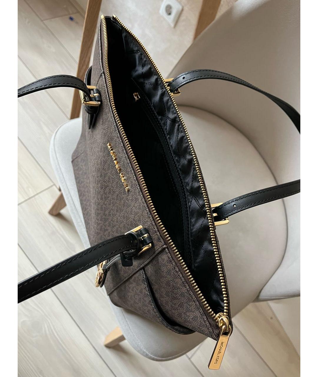 MICHAEL KORS Коричневая сумка тоут, фото 3