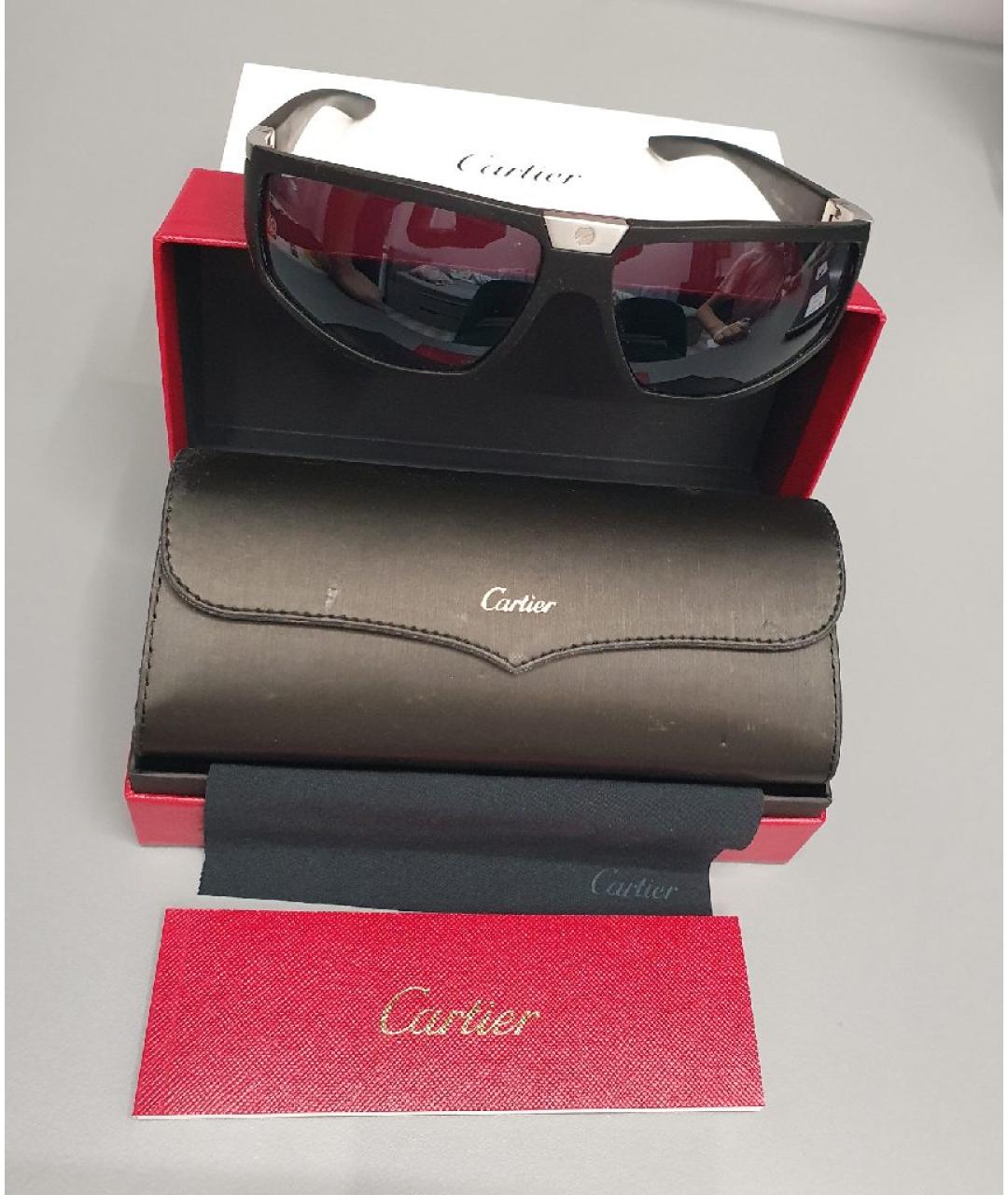 CARTIER Черные пластиковые солнцезащитные очки, фото 6