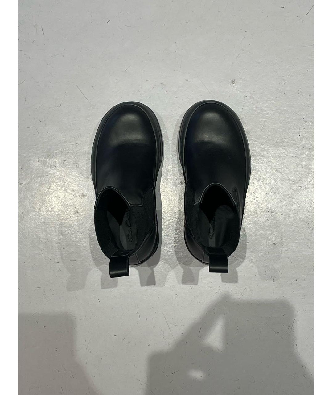 RICK OWENS Черные кожаные ботинки, фото 3