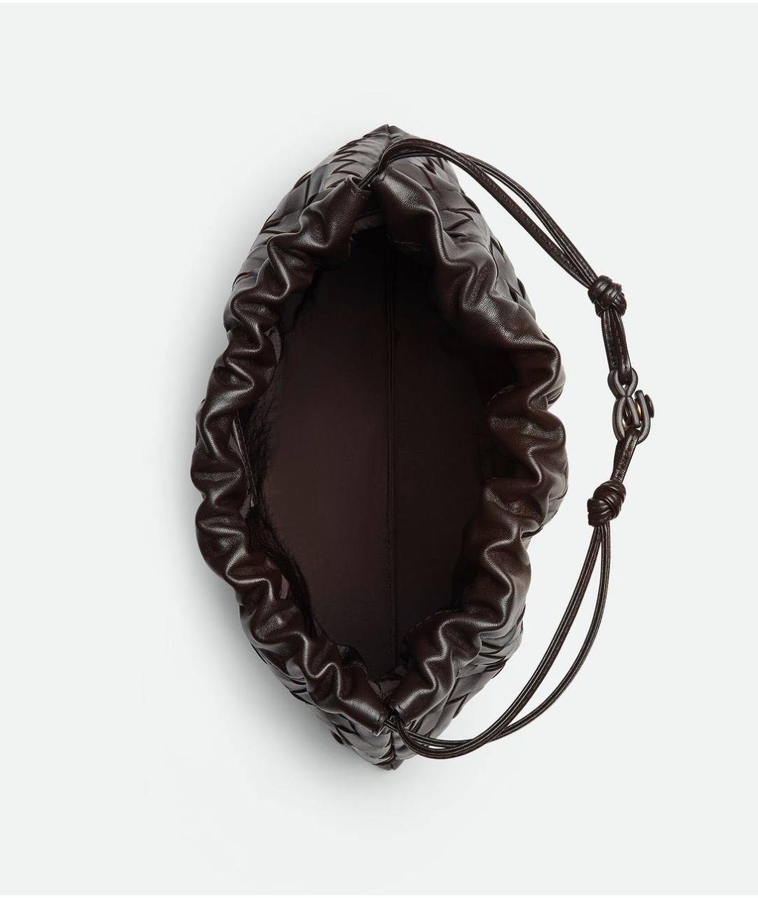 BOTTEGA VENETA Коричневая кожаная сумка с короткими ручками, фото 3