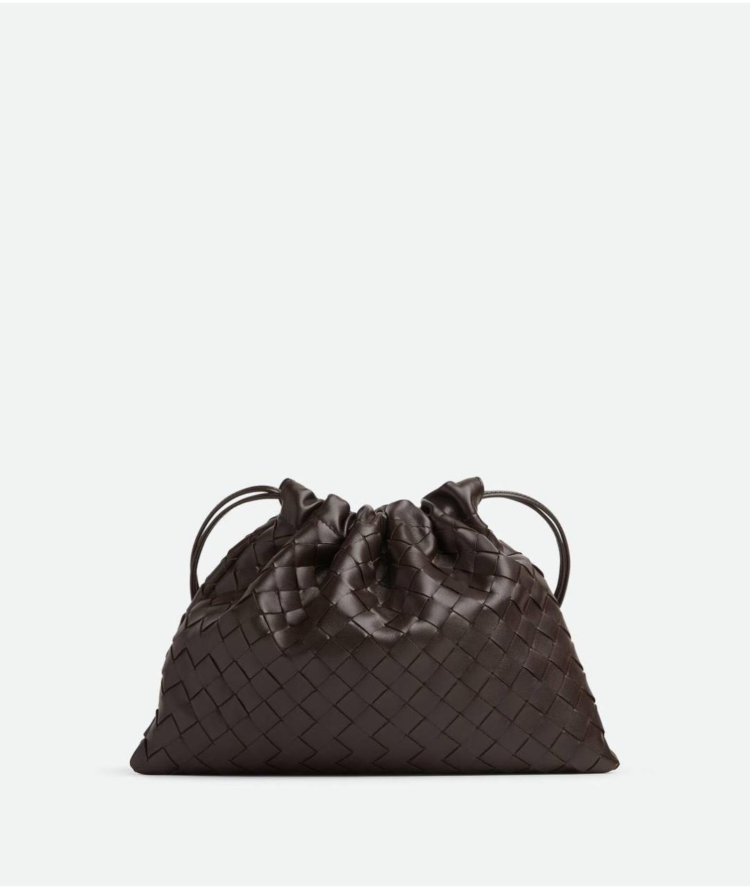 BOTTEGA VENETA Коричневая кожаная сумка с короткими ручками, фото 8
