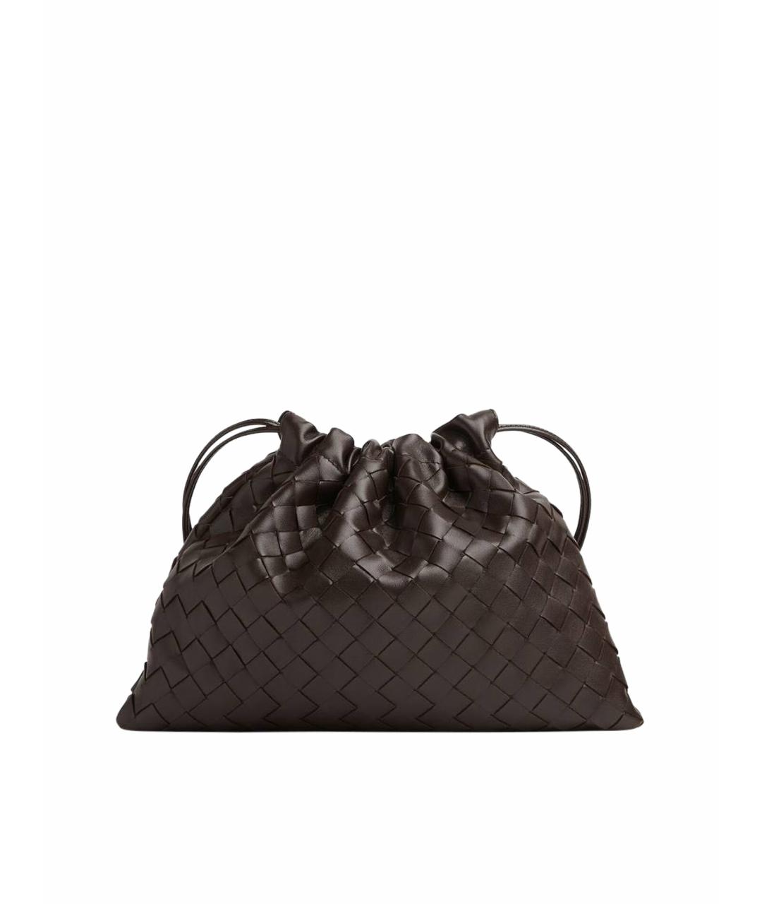BOTTEGA VENETA Коричневая кожаная сумка с короткими ручками, фото 1