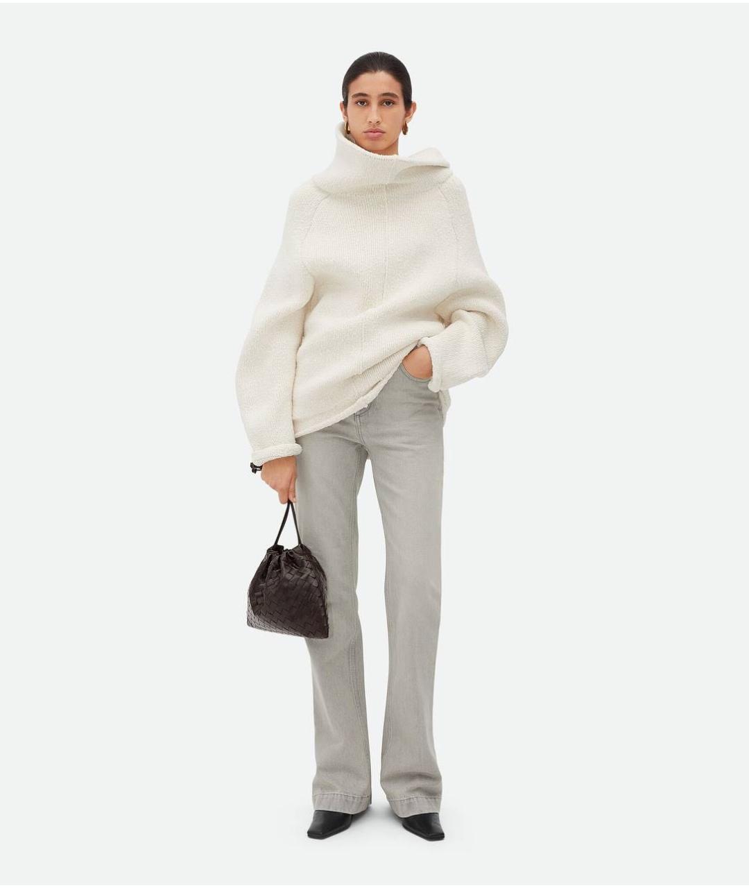 BOTTEGA VENETA Коричневая кожаная сумка с короткими ручками, фото 6