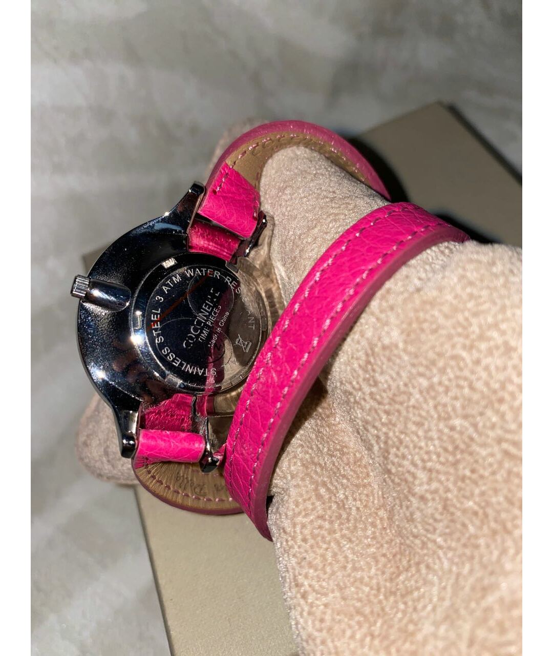 COCCINELLE Розовые кожаные часы, фото 2