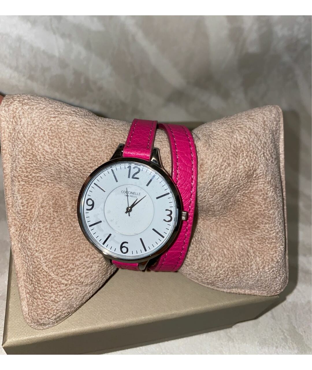COCCINELLE Розовые кожаные часы, фото 9