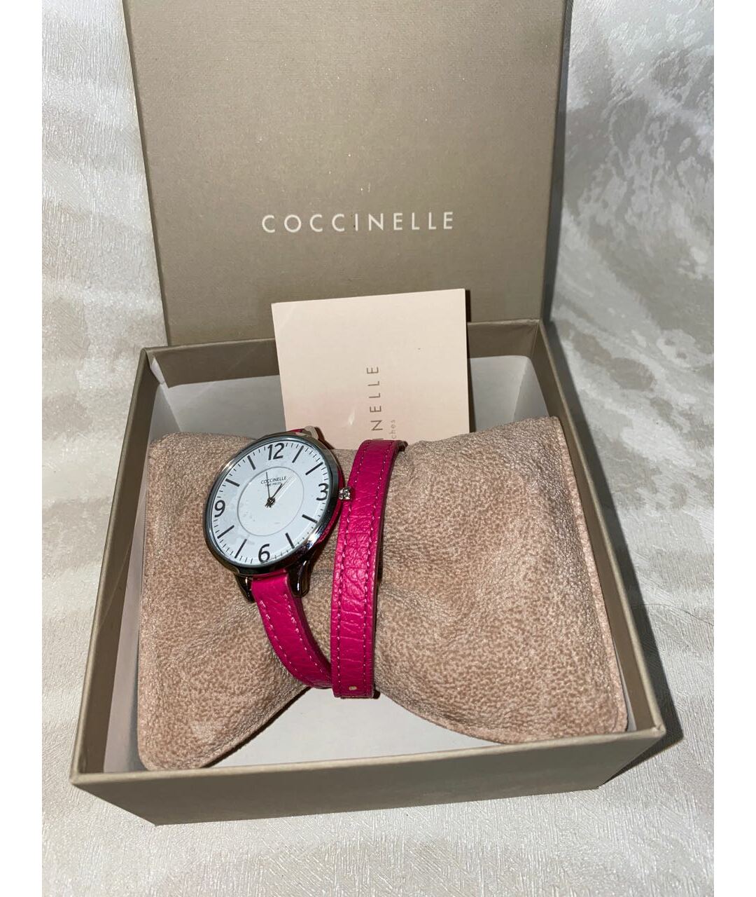 COCCINELLE Розовые кожаные часы, фото 4