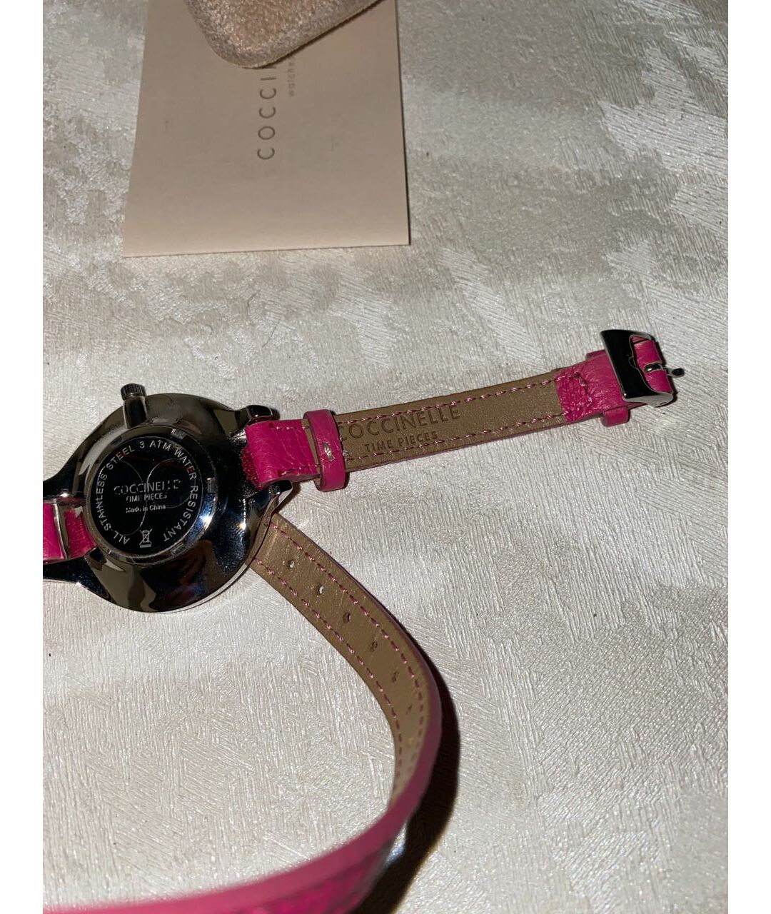 COCCINELLE Розовые кожаные часы, фото 7