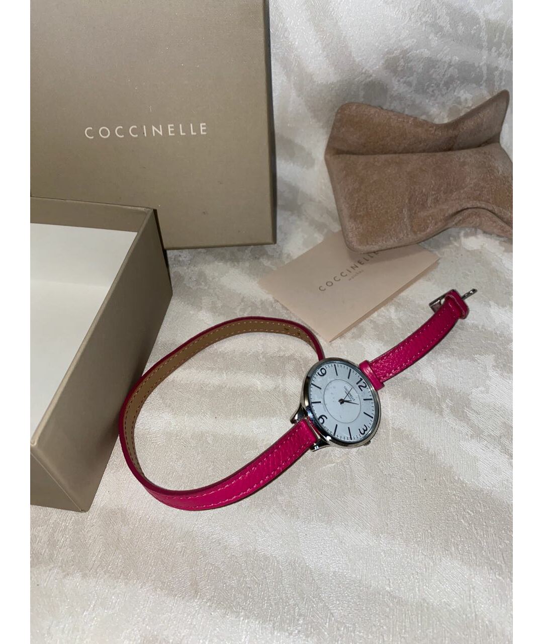 COCCINELLE Розовые кожаные часы, фото 6