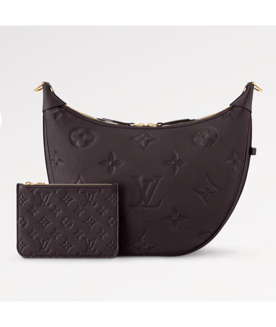 LOUIS VUITTON Коричневая кожаная сумка через плечо, фото 5