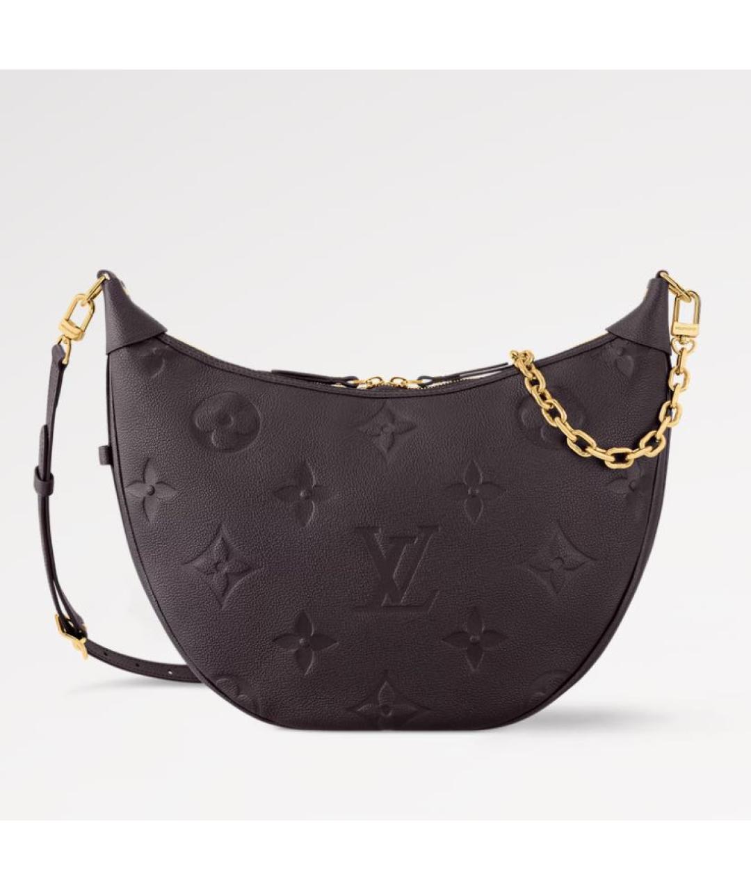 LOUIS VUITTON Коричневая кожаная сумка через плечо, фото 7